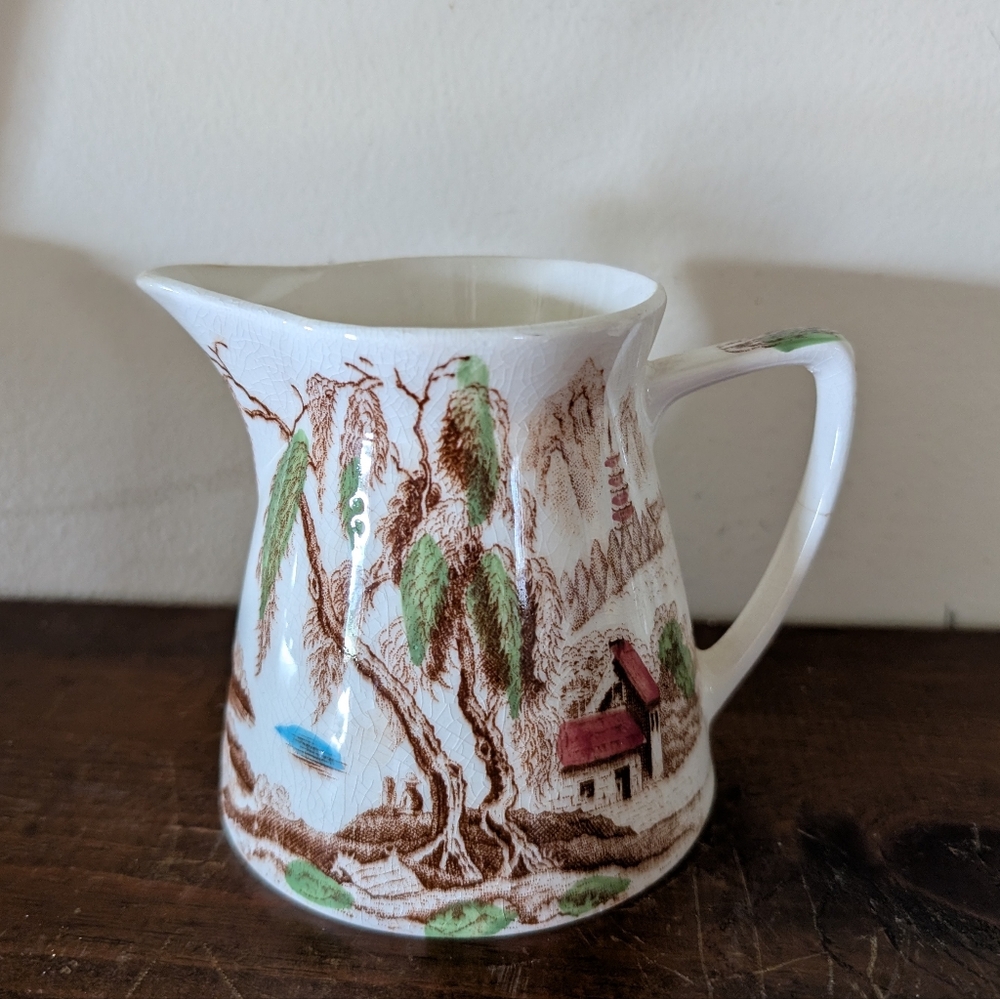 Vintage Nasco Sayonara Creamer Village Scene Japan Decor Asian Kitchen Cottage